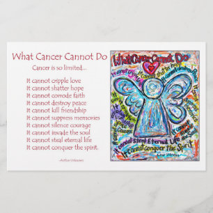 Lámina Estacionamiento de ángel de cáncer colorido