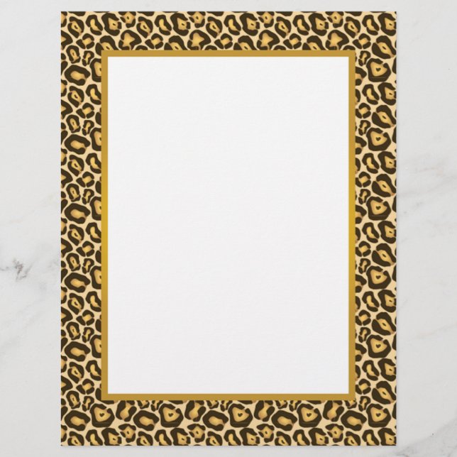 Lámina Estacionamiento de borde de impresión de leopardo  (Anverso)