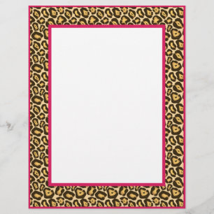 Lámina Estacionamiento de borde de impresión de leopardo