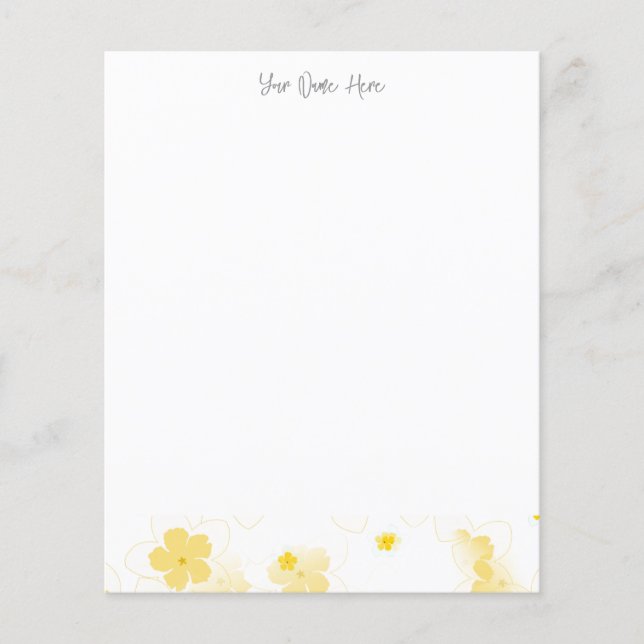 Lámina Estacionamiento de flores de plumeria personalizad (Anverso)