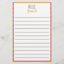 Lámina Estacionamiento De Lino Rosa Y Naranja