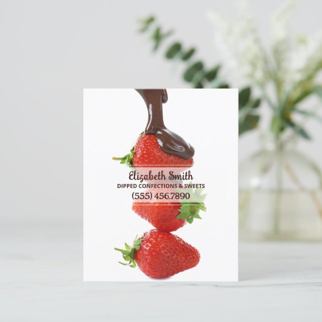Lámina Estacionamiento de negocios de fresas cubiertas de (Anverso de pie)