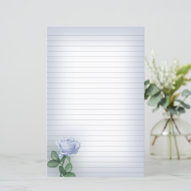 Lámina Estacionamiento de Rosa azul en lino (Anverso de pie)