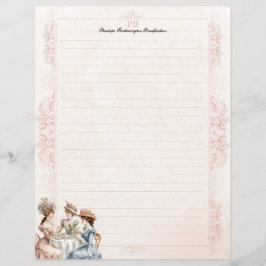 Lámina Estacionamiento en lata de monograma de té victori