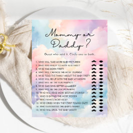 Lámina Estamos en la nube 9 mamá o papá Baby Shower