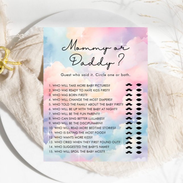 Lámina Estamos en la nube 9 mamá o papá Baby Shower (Subido por el creador)