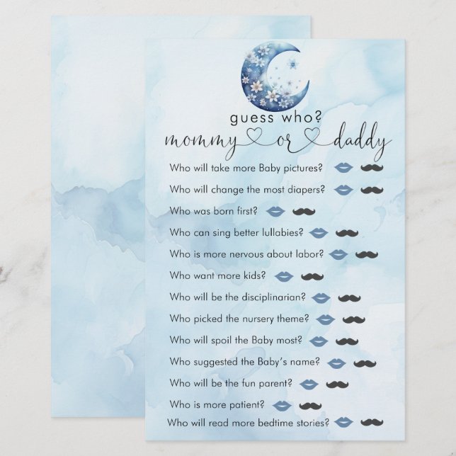 Lámina Estamos Sobre El Juego De La Ducha De Moon Boy "Ad (Anverso / Reverso)