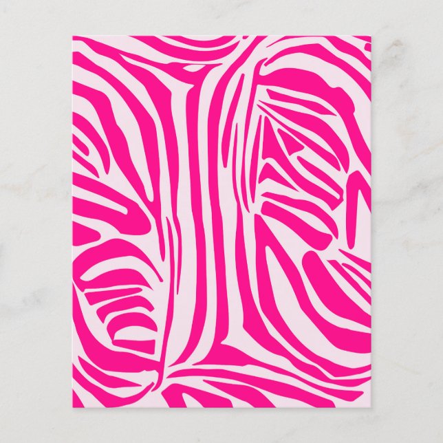 Lámina Estampado de cebra rosa (Anverso)