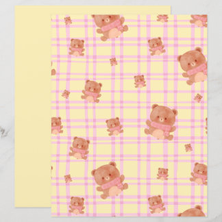 Lámina Estampado de osito adorable