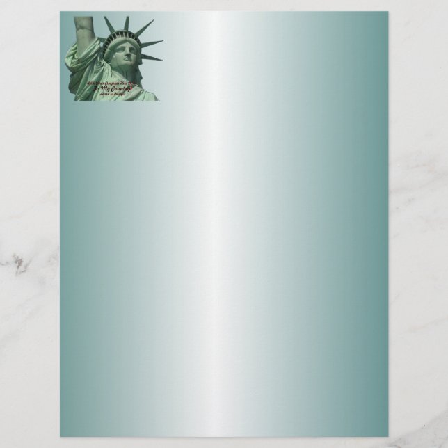 Lámina Estatua de la Libertad Llorando (Anverso)