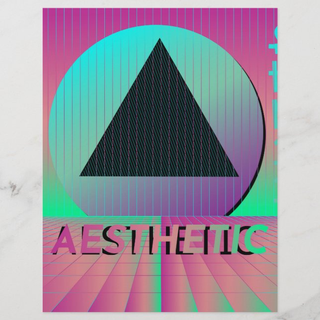 Lámina estética vaporwave (Anverso)