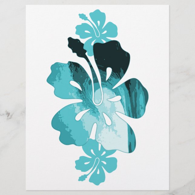 Lámina Estilo de surf hibiscus (Anverso)