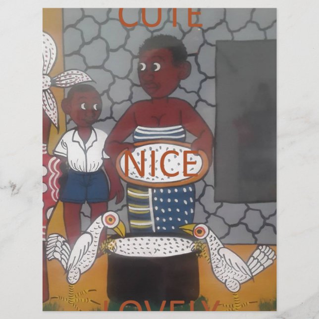 Lámina Estilo de vida tradicional africano (Anverso)