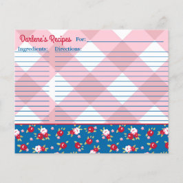 Lámina Estilo rústico chic floral y a cuadros personaliza