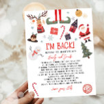 Lámina Estoy de vuelta Navidades de la carta de llegada d<br><div class="desc">(H) Esta linda carta de elfo es una adición perfecta a tus Navidades mágicos.</div>