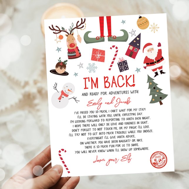 Lámina Estoy de vuelta Navidades de la carta de llegada d (Subido por el creador)