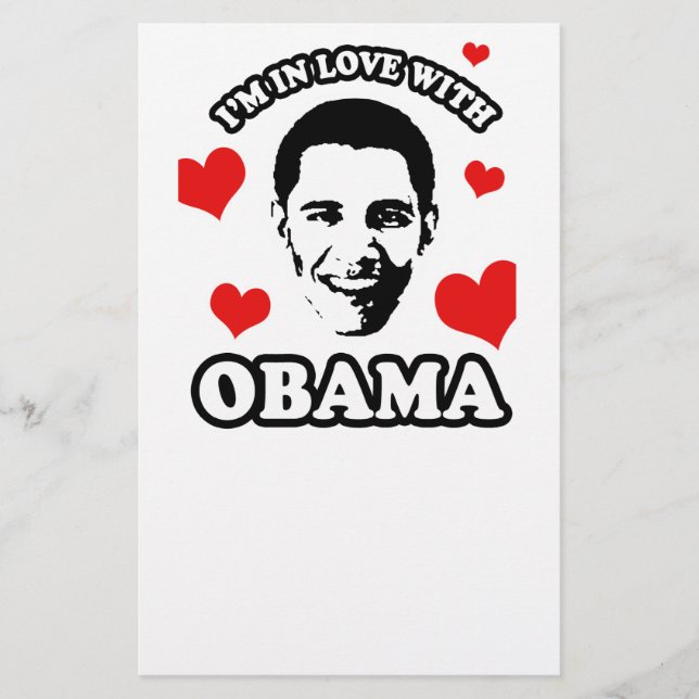 Lámina Estoy enamorado de Obama (Anverso)