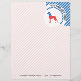 Lámina Estrella azul roja Gran danés