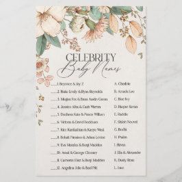 Lámina estrella de la ducha de bebé floral ruidosa bebé c