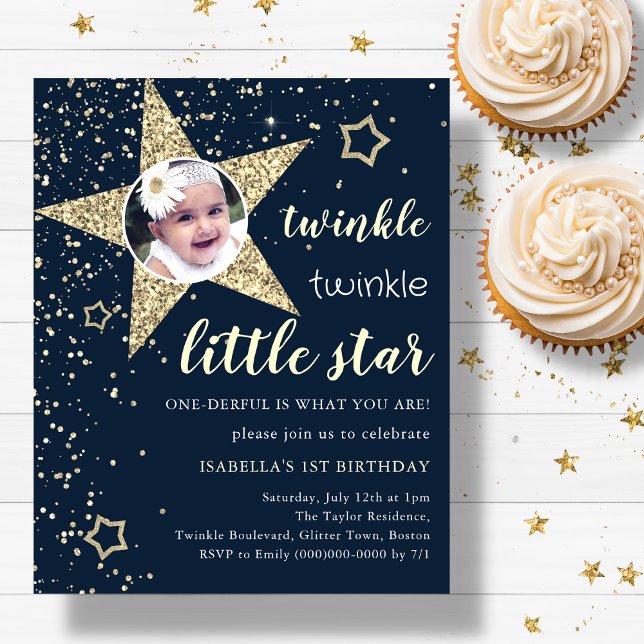 Lámina Estrella de la Marina y el Oro de Twinkle Invitaci (Subido por el creador)