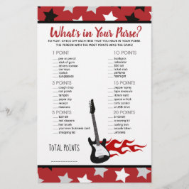 Lámina Estrella de rock rojo a Bye What's in Your Purse G