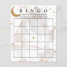 Lámina Estrellas de la Luna | Bingo | Juegos Baby Shower