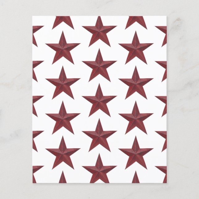 Lámina Estrellas de texas rojas (Anverso)