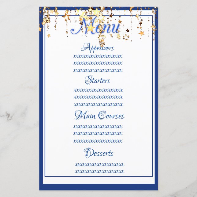 Lámina Estrellas doradas (Anverso)