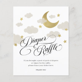 Lámina Estrellas lunares Cloud Baby Shower Diaper Raffle