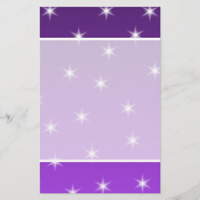 Lámina Estrellas moradas y blancas, patrón. (Anverso)