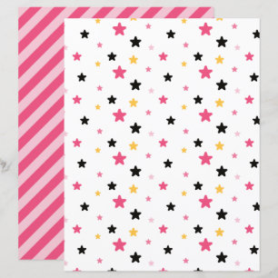 Lámina Estrellas Rosadas Bonitas para Recordar