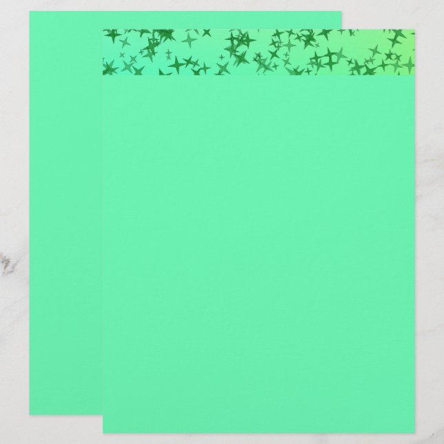 Lámina Estrellas verdes sólidas (Anverso / Reverso)