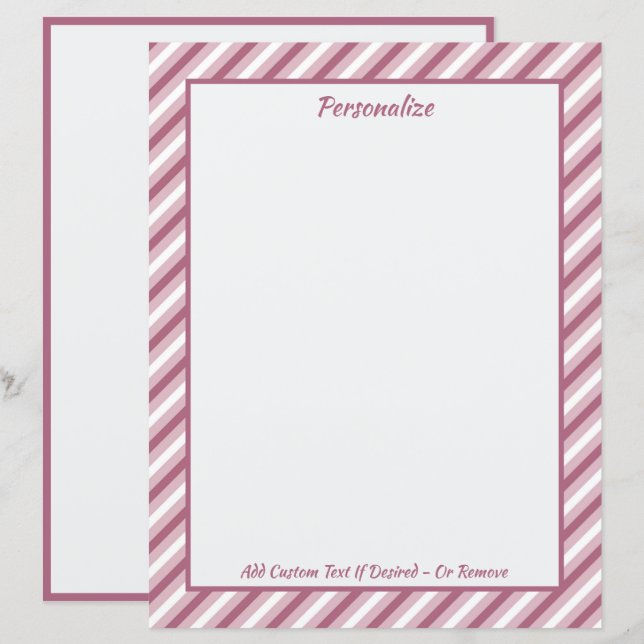 Lámina Estripas moradas rosadas de diseño personalizado (Anverso / Reverso)