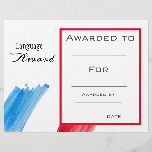 Lámina Estudiante de lengua francesa (Anverso)