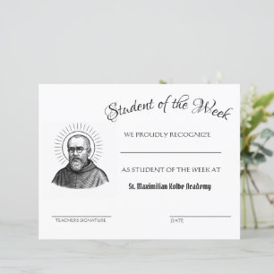 Lámina Estudiante Kolbe de San Maximiliano de la semana