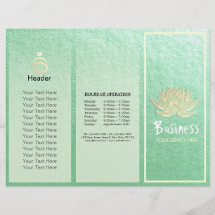 Lámina Estudio de instructores de yoga Tri-Fold Brochure