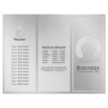 Estudio de Yoga Tri-Fold Brochures Meditation Pose
