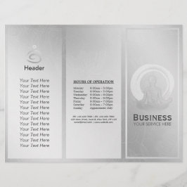 Lámina Estudio de Yoga Tri-Fold Brochures Meditation Pose