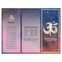 Estudio de Yoga Tri-Fold Brochures Meditation Pose