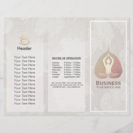Lámina Estudio Tri-Fold Yoga Studio Brochures Meditation 