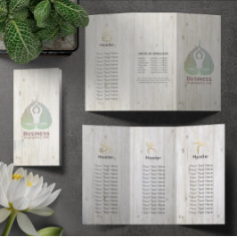 Lámina Estudio Tri-Fold Yoga Studio Brochures Meditation