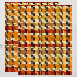 Lámina ET Plaid Scrapbook Paper 2-Sided Page