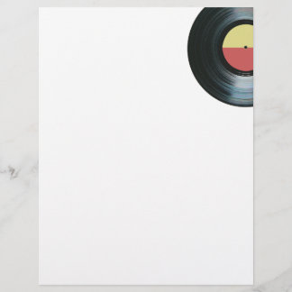 Lámina Etiqueta de registro de música de vinilo negro con
