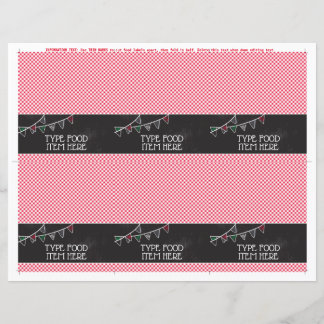 Lámina Etiquetas alimenticias Fiestas de Cannoli Santa | 