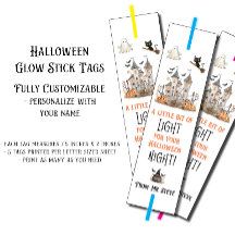 Etiquetas de palo brillante, poca luz para la noch
