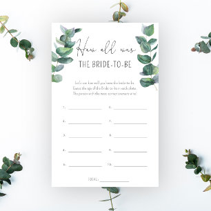 Lámina Eucalipto - ¿Cuántos años tenía la novia para ser?