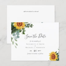 Eucalipto deja Boda a los girasoles rusos