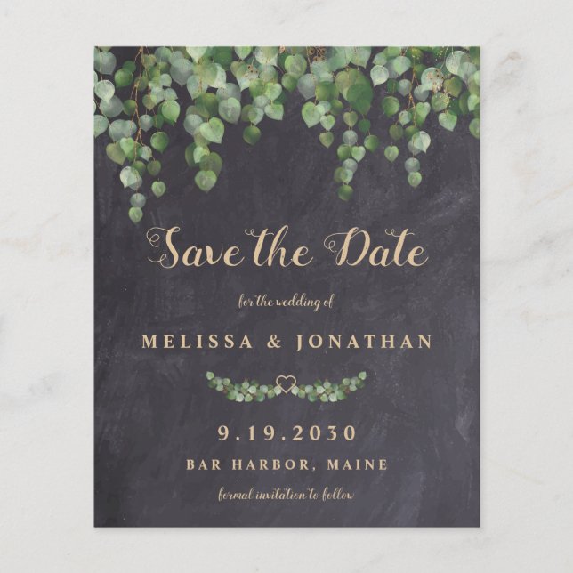 Lámina Eucalipto Rústico Presupuestario Guardar La Postca (Anverso)