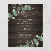 eucalipto verde presupuesto madera oscura boda rús