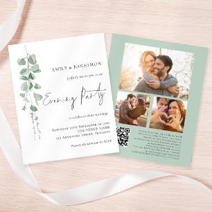 Lámina Eucalyptus 3 Foto Boda QR Fiesta de la noche